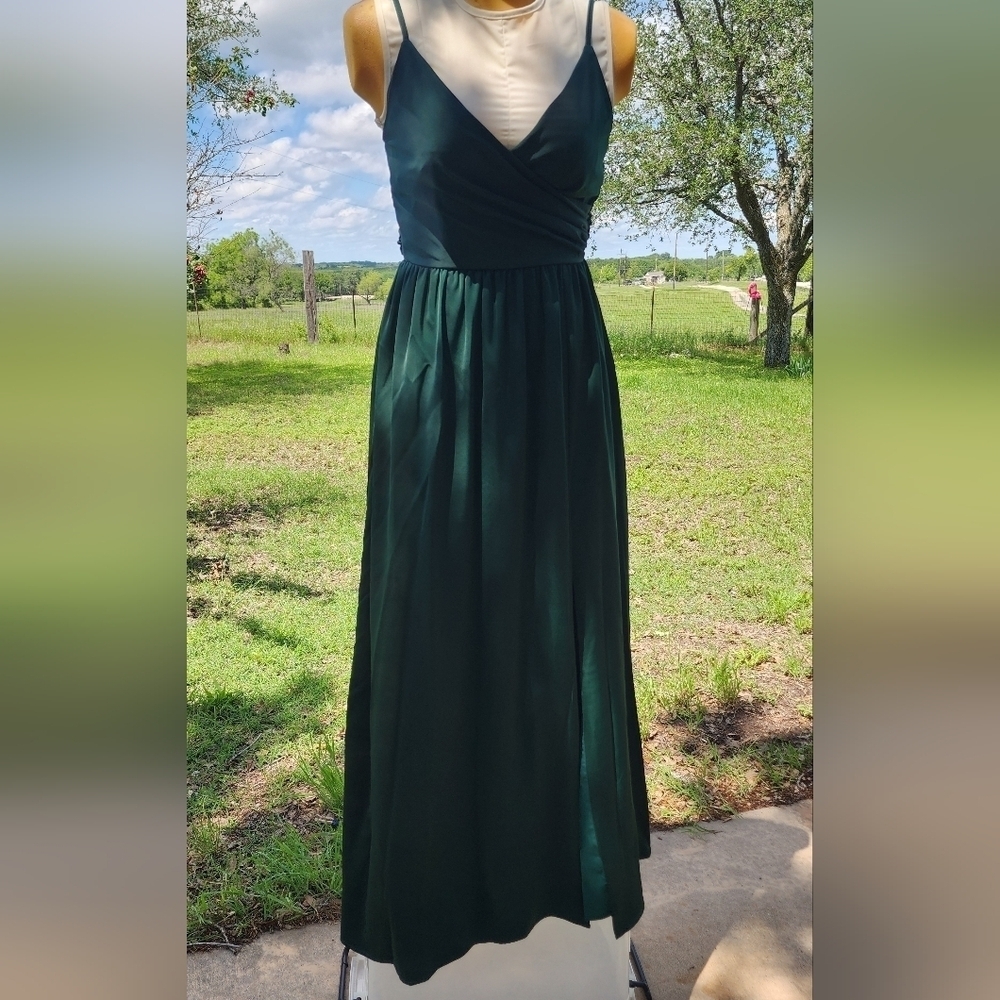Showpo Green Spaghetti Strap Maxi Dress for Weddings